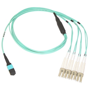 MPO to 4 x Dual LC OM3 Multimode Breakout Cable